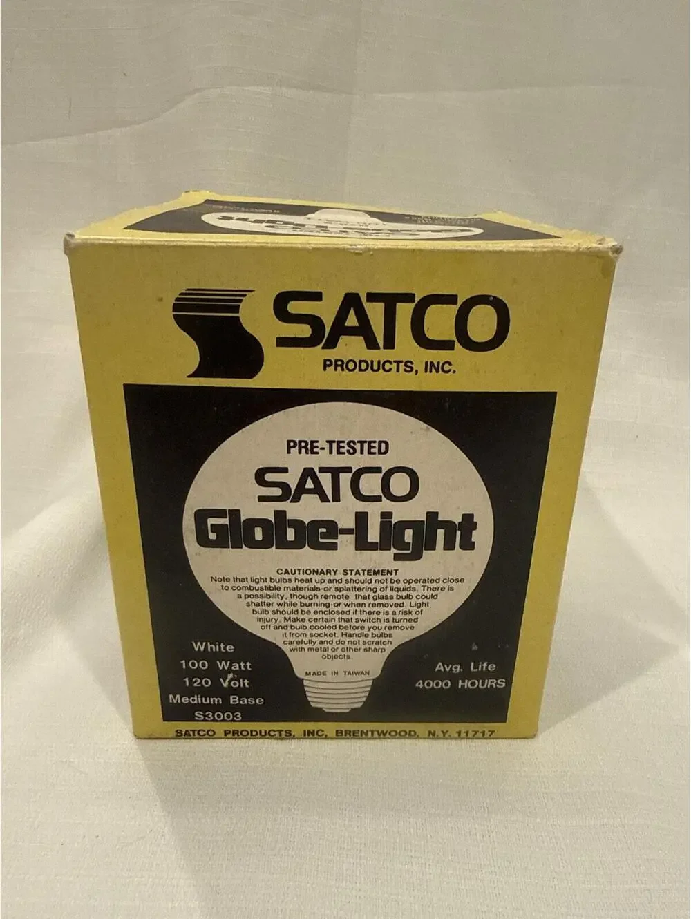 SATCO Globe-Light Contemporary Decor Bulb 100W 120V Medium Base White S3003